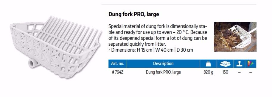 Fourche profonde en plastique ultra résistante